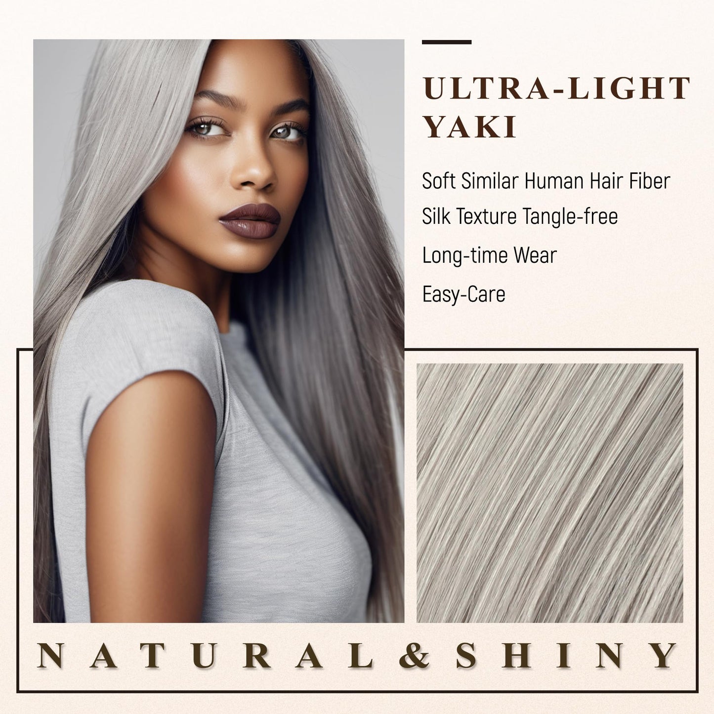 ZAVIDE 30 INCH Lace Front Wig Silver 13X5X1 Lace Front Wig Gray Synthetic Pre Plucked Natural Hair Line Ready to Wear SunKissed HD Lace Daily Wig