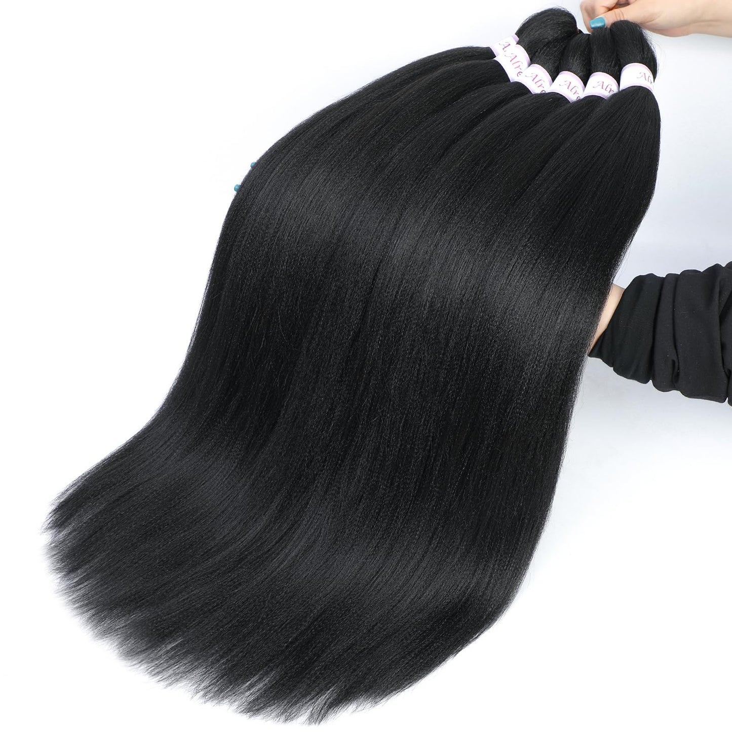 Alrence Pre Stretched Braiding Hair Long Braid 30 Inch 8 Packs Braiding Hair Extensions Professional Synthetic Fiber Crochet Twist Braids