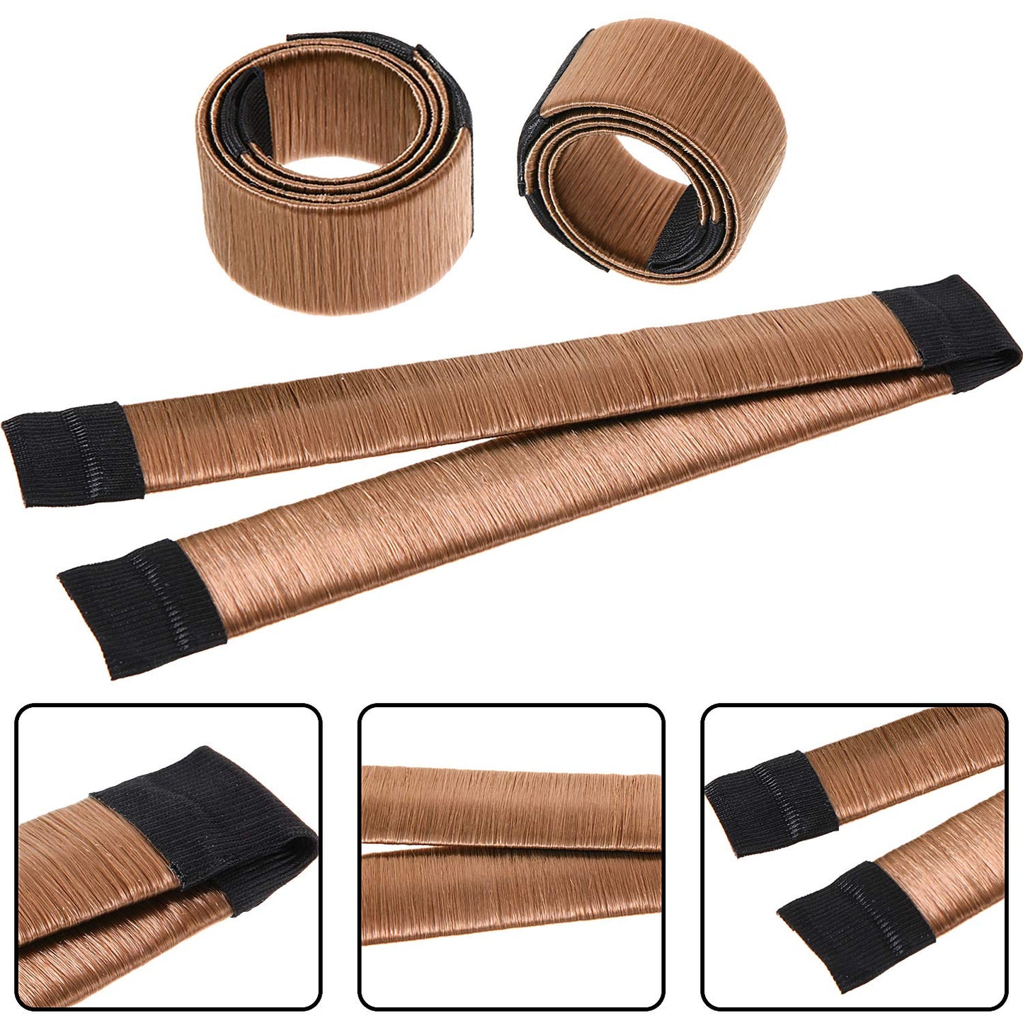 Bun Shaper Set with Donuts, Markers, Ponytail Tools, Bobby Pins, and Elastic Bands for Women and Kids