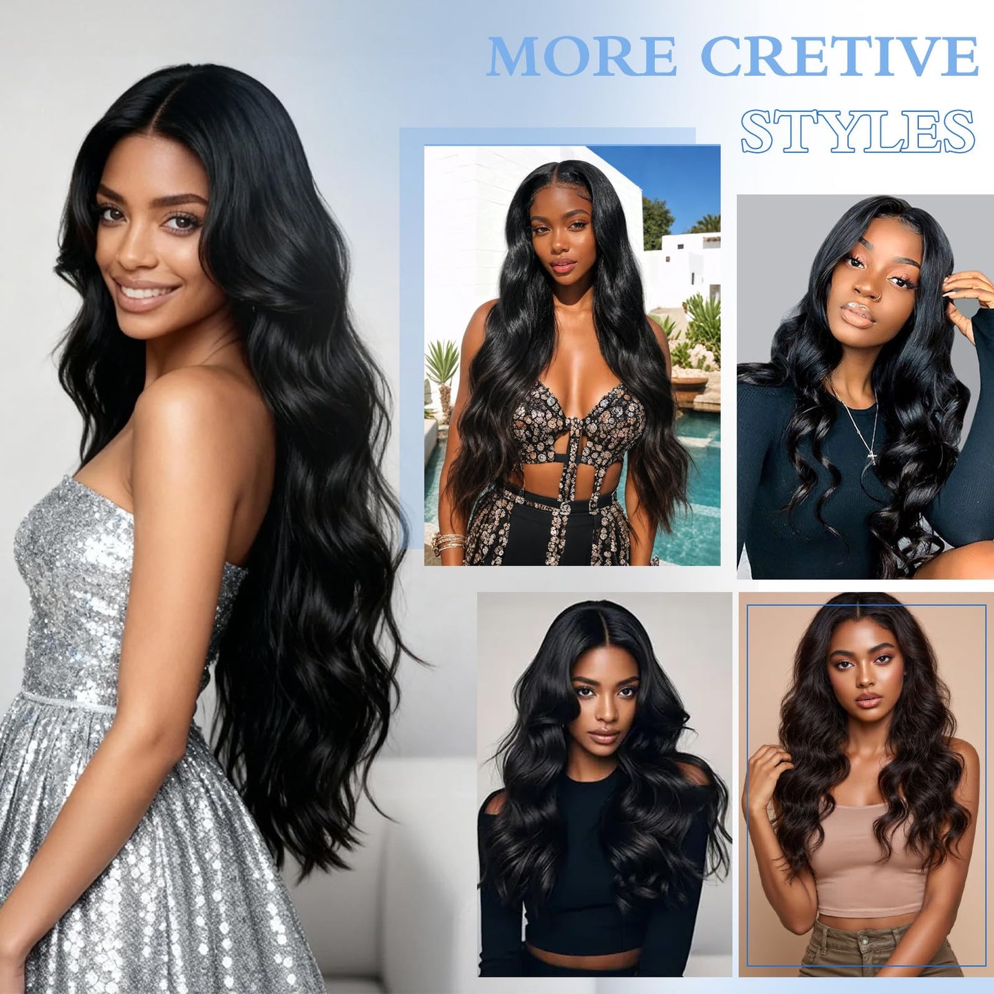 13x4 Body Wave Lace Front Human Hair 180% Density Human Wig with Body Hair HD Transparent Lace Front Wigs Natural Black Pre Plucked 100% Virgin Lace Frontal Human Hair Tangle Free for Women 30 inch