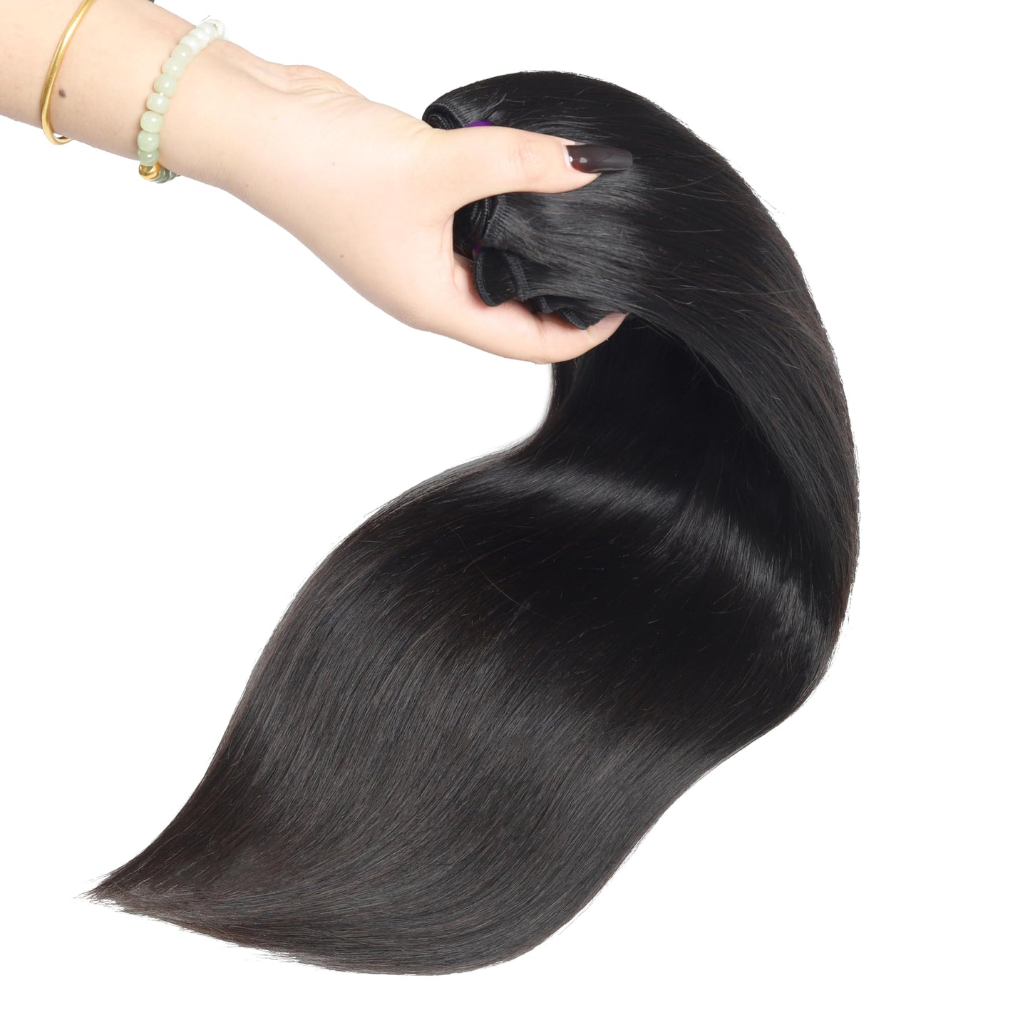 Vanlov 16A Human Hair Bundles Straight Hair 3 Bundles 14 16 18 Inch 100% Unprocessed Brazilian Remy Hair Natural Black Bundles