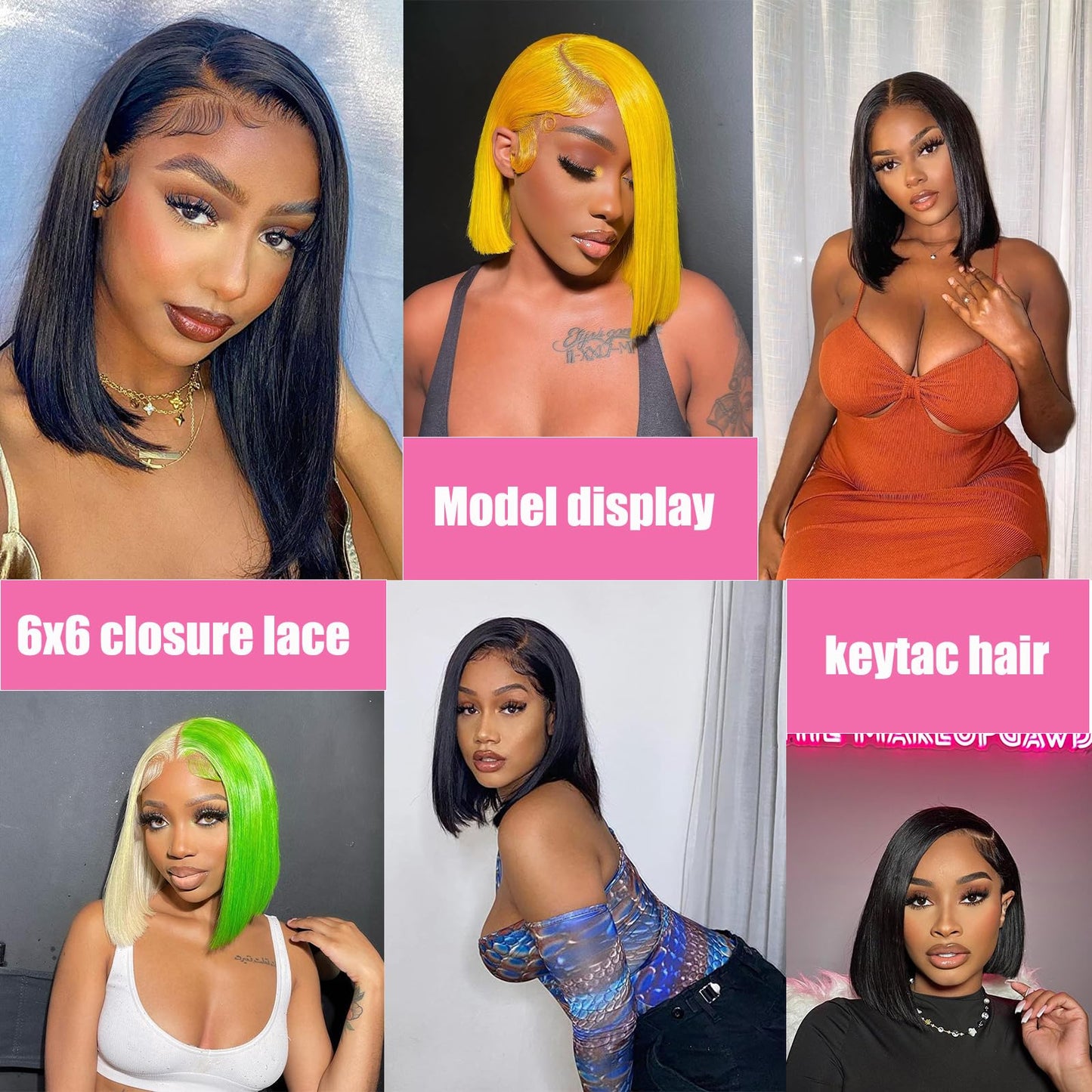 Bob Wig Human Hair Glueless 6x6 Hd Lace Closure Bob Wigs for Women Pre Plucked Bleach Knots Straight Short Bob Lace Front Wigs with Baby Hair Unprocessed Brazilian Virgin Hair Natural Black 12 Inch