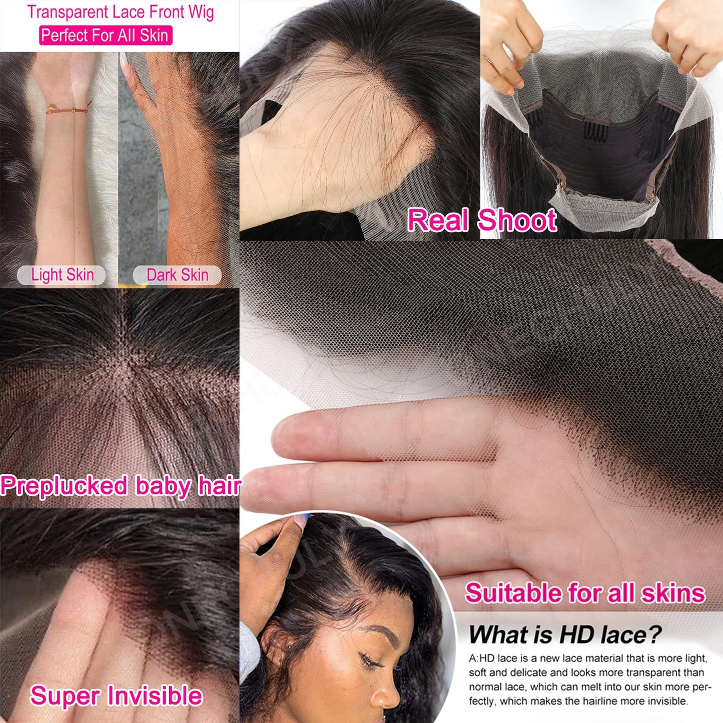 Water Wave Lace Front Wigs 180% Density Pre Plucked with Baby Hair 13x4 Transparent Water Wave Lace Front Wigs 10A Unprocessed Virgin Human Hair 22Inch Glueless Water Curly Wave Wigs Natural Color