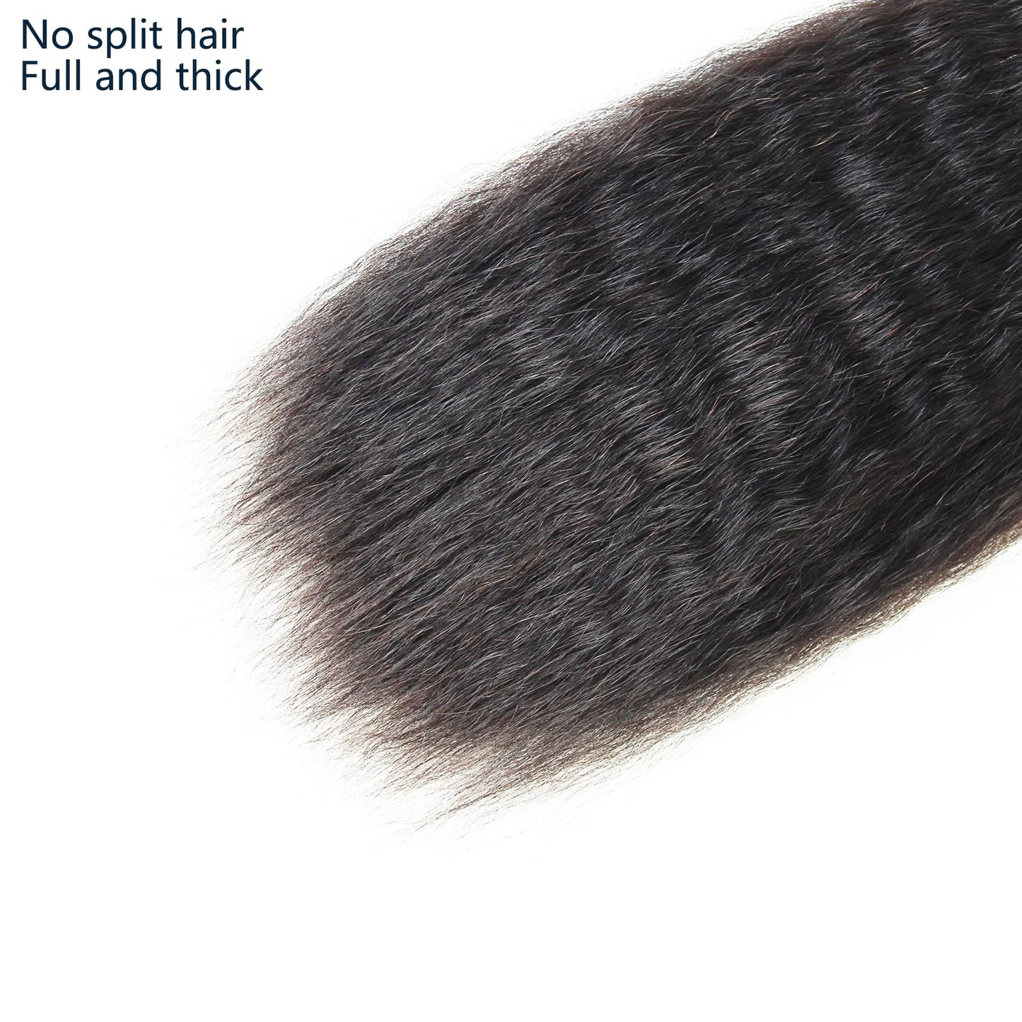 LINYINGYH Kinky Straight Bundles Brazilian Virgin Hair 3 Bundles Weave 20 20 20 inch Natural Hair Bundles Yaki Straight 100% Unprocessed Remy Human Hair Bundles Extensions 12A