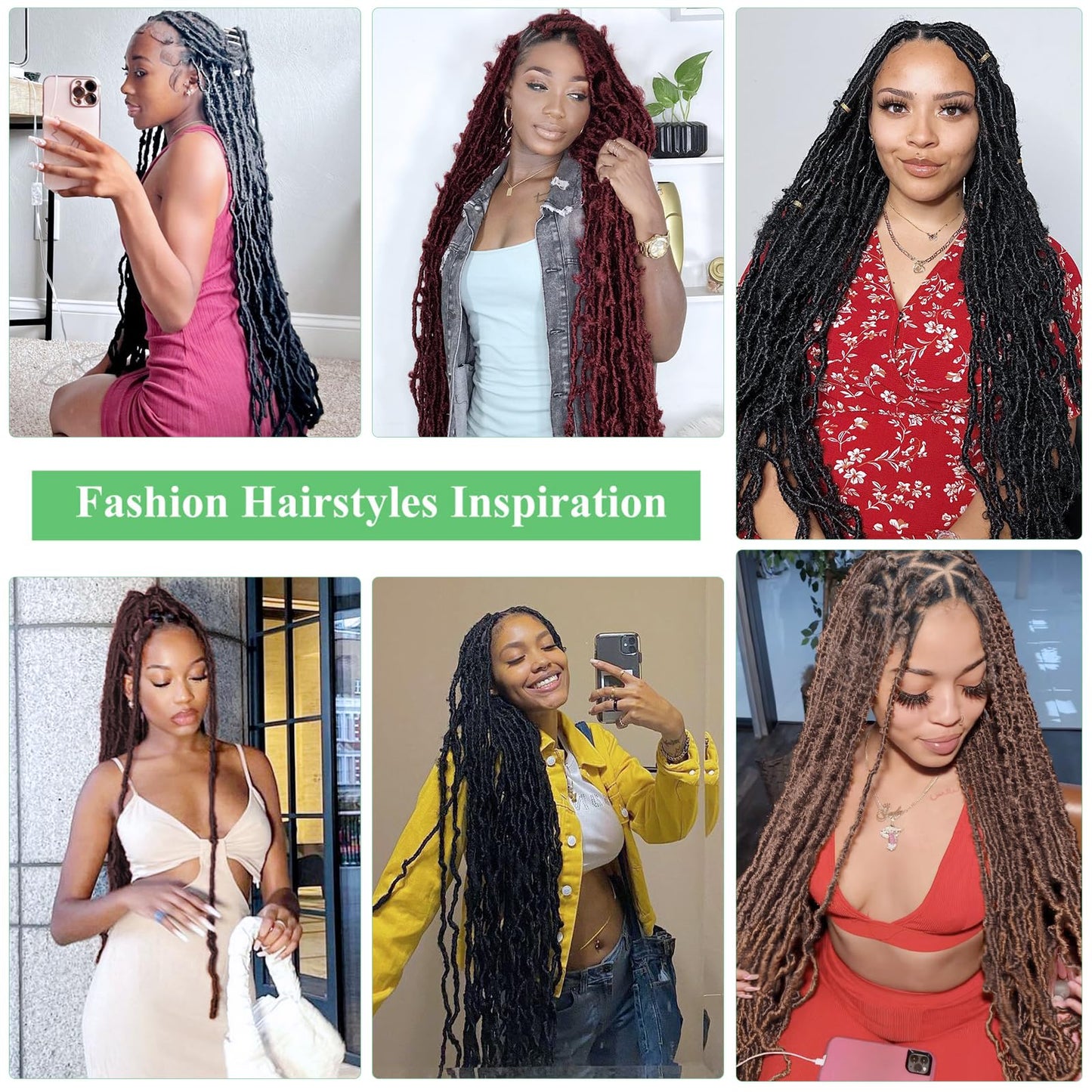 Youthfee 48" Black Butterfly Braided Wig with Lace Front, Synthetic Hair, Women