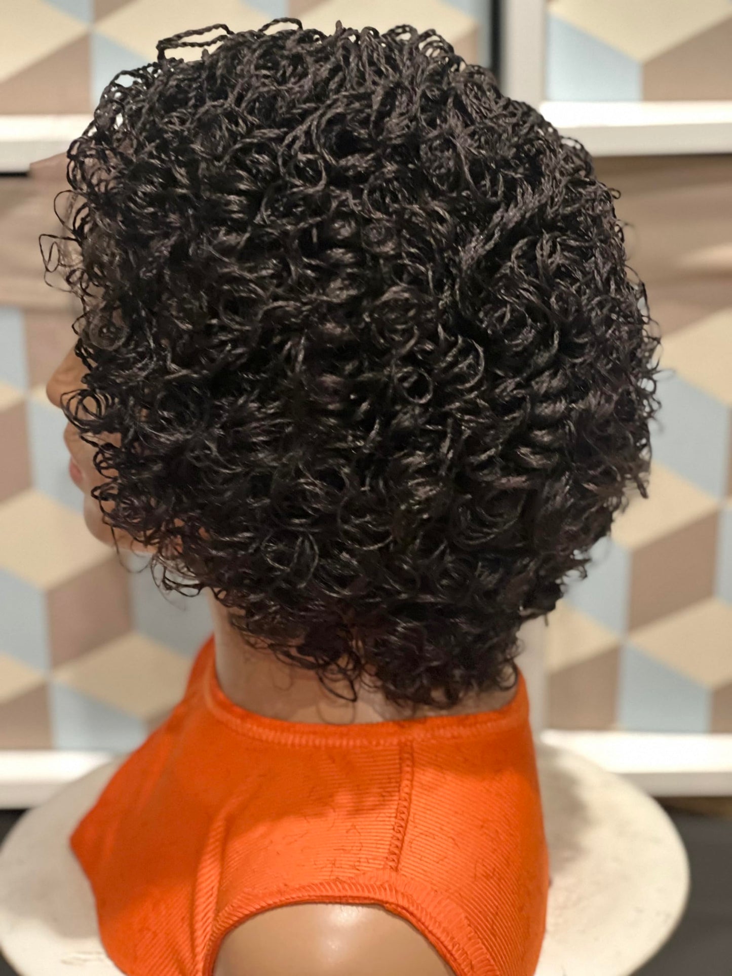 Generic Braided micro twist wig. Made on a full lace wig.wigs for black women. Just as pictured., Medium/Large