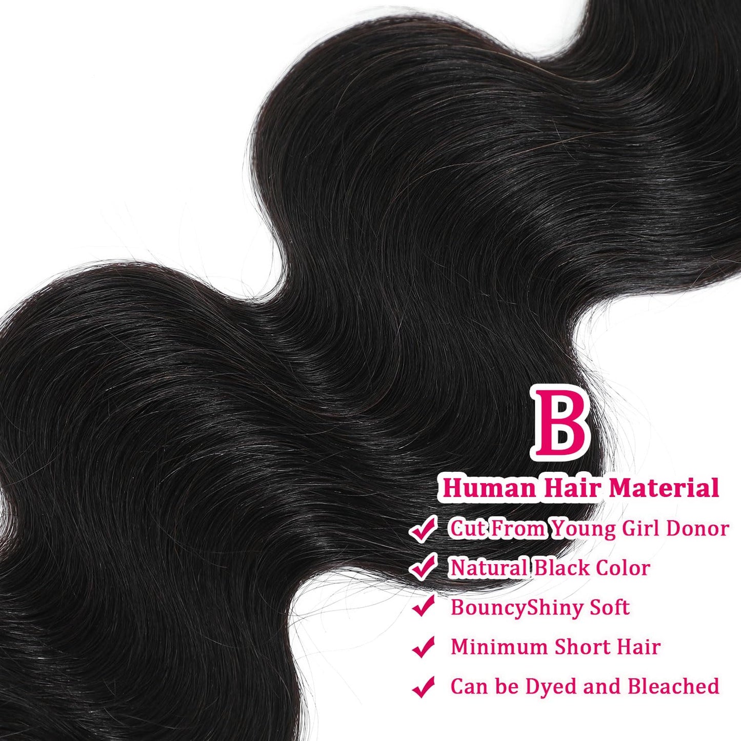 Human Hair Bundles Body Wave Bundles Human Hair 24 26 28 Inch 12A Grade 100% Unprocessed Brazilian Virgin Hair Body Wave 3 Bundles Deals Real Human Hair Extensions For Black Women Natural Black