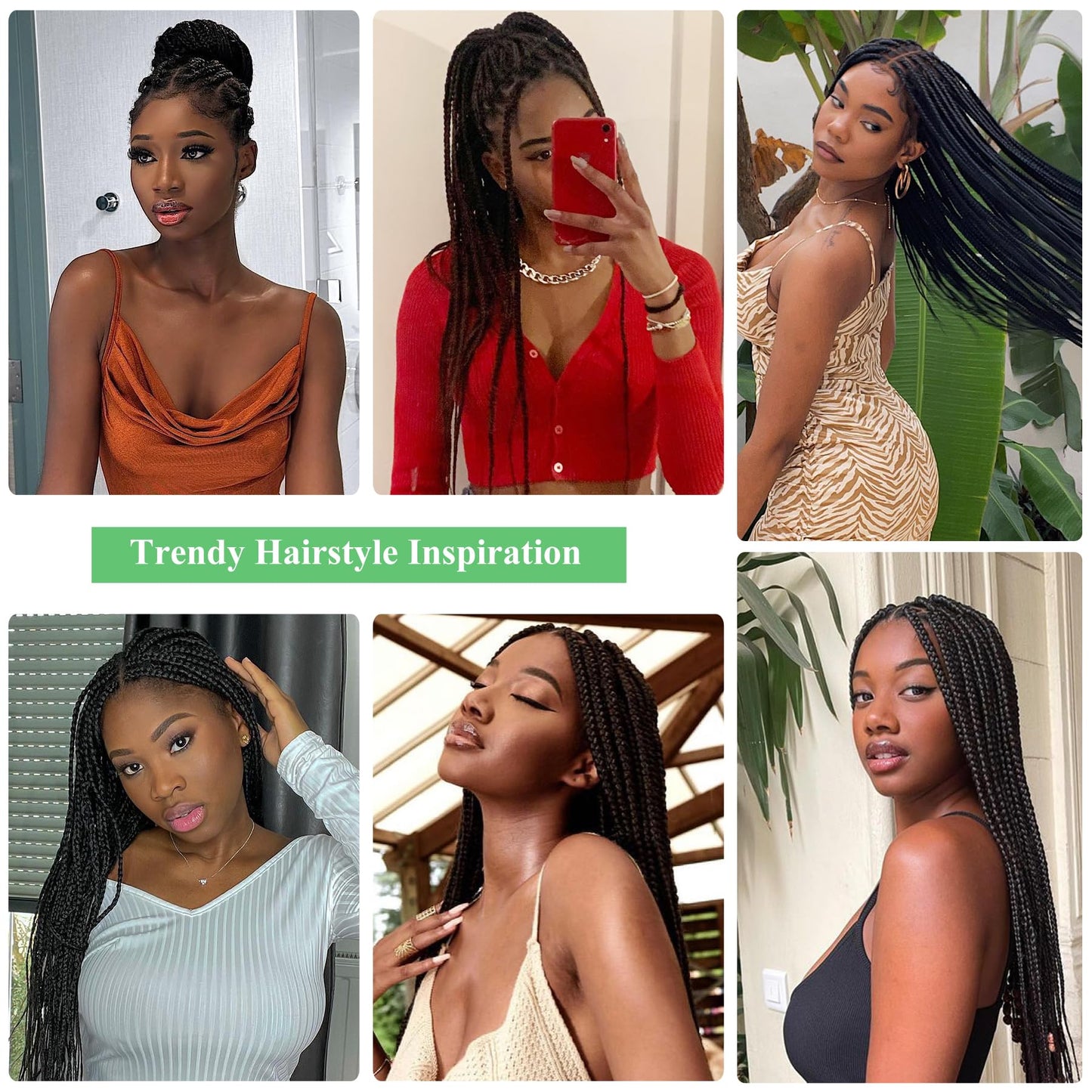Youthfee 13x8 HD Lace Front Box Braided Wigs for Women Knotless Braided Lace Wig With Baby Hair Full Lace Braiding Wig 24" Human Hair Blended Braid Lace Front Wigs