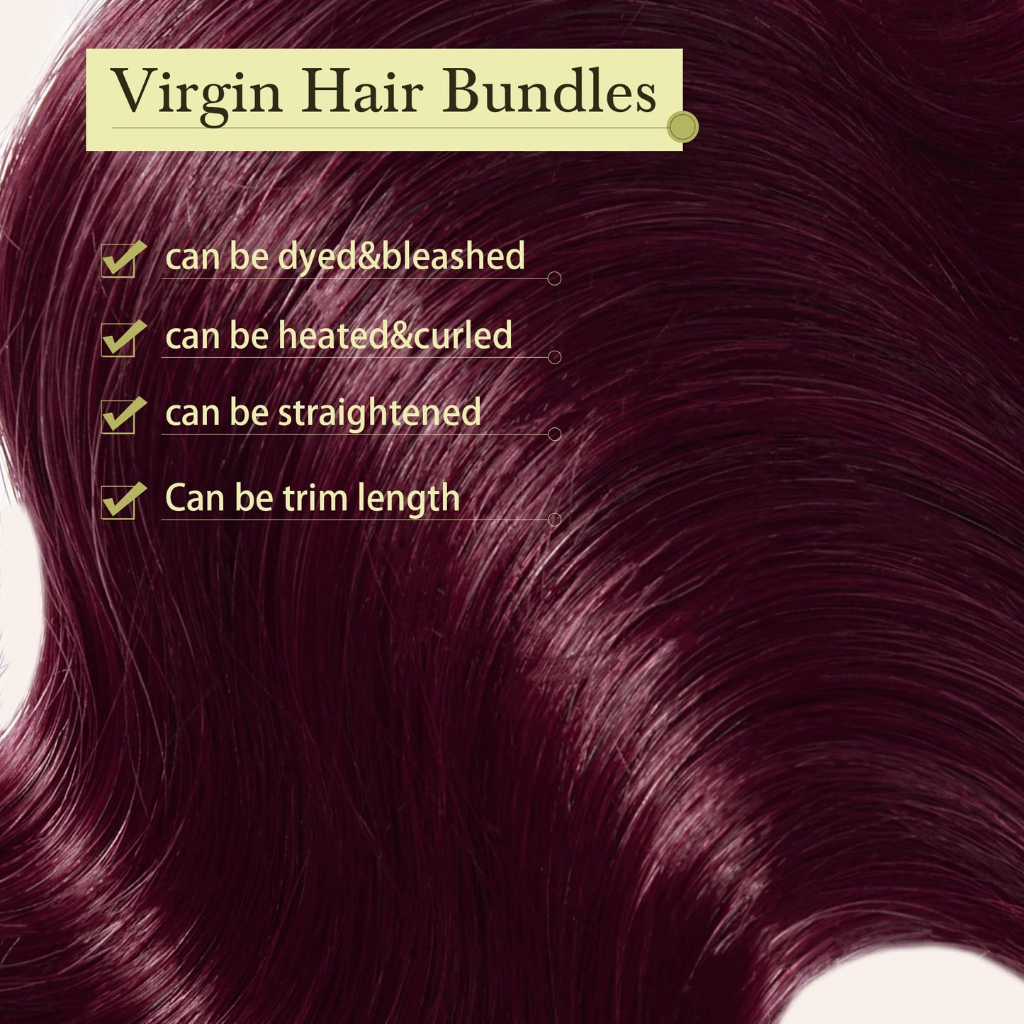 Human Hair Bundles 4 Bundles 18 20 22 24 Inch Hair Extensions Dark Burgundy Body Wave Bundles Human Hair 100% Unprocessed Brazilian Virgin Hair Quick Weave 99J