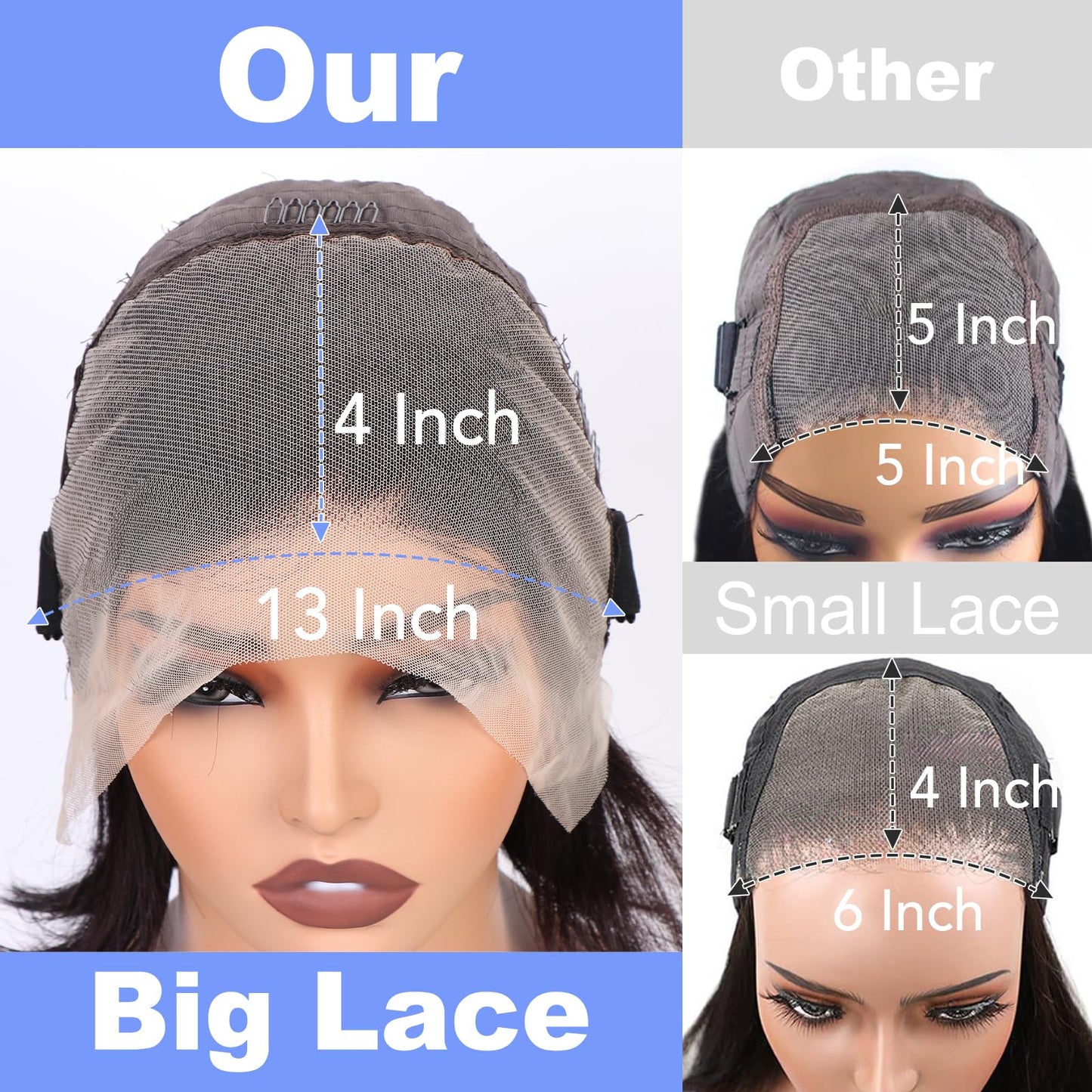 RMOARIWR Bob Wig Human Hair 180% Density 13x4 HD Transparent Lace Front Wigs Human Hair Pre Plucked Short Bob Glueless Straight Wigs Human Hair for Women Natural Black 12 Inch