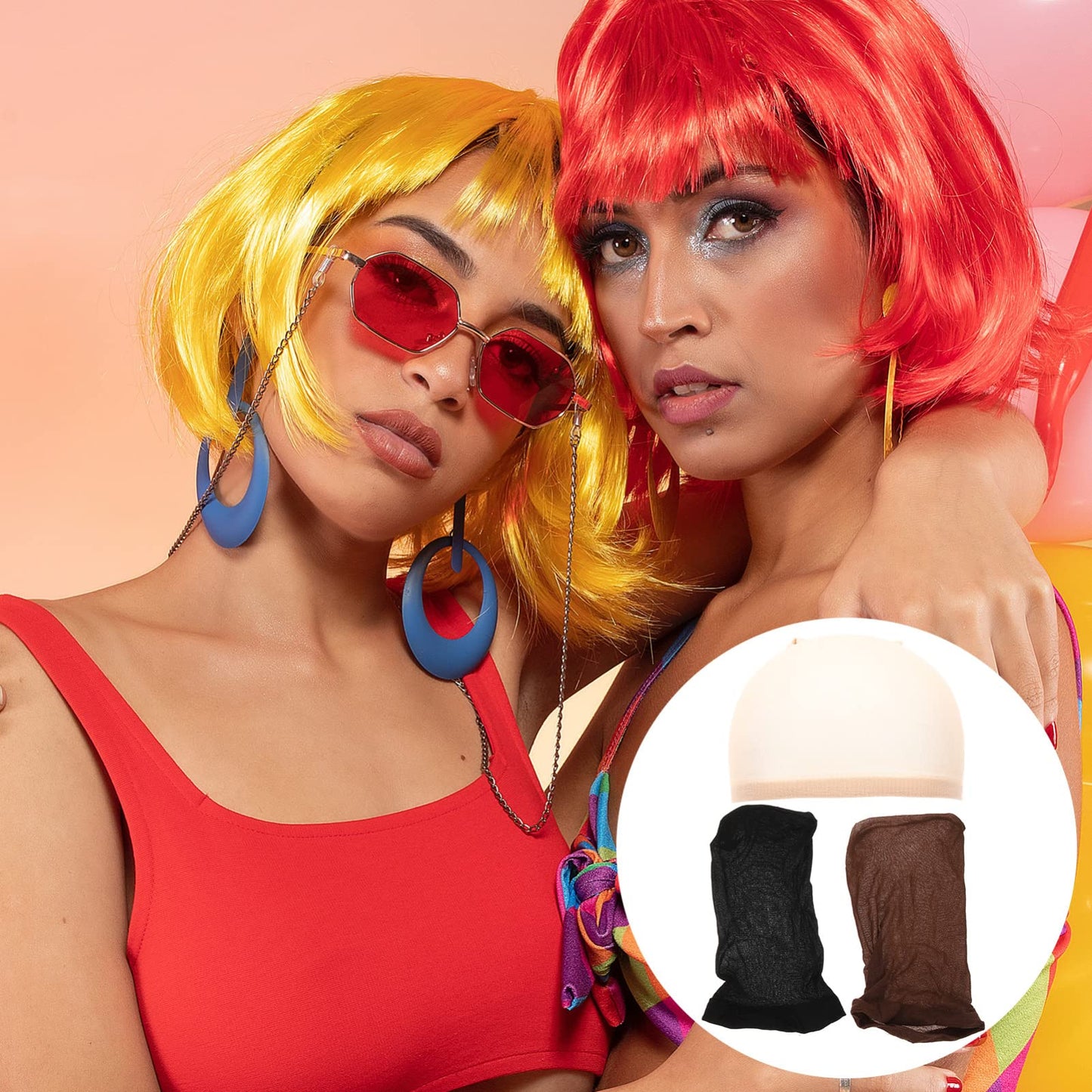 LALAFINA 16pcs Fake Hair Net Wig Hair Net Hair Wig Caps Wig Net Caps Breathable Wig Caps Mesh Wig Caps Wig Net Head Cover Hair Styling Tool Nylon Wig Caps Wig Caps for Wig Making Wig Mesh