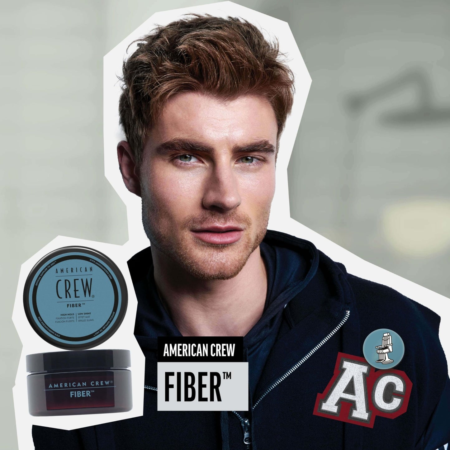 American Crew Men's Hair Fiber, Like Styling Gel with High Hold & Low Shine, Travel Size, 1.7 oz