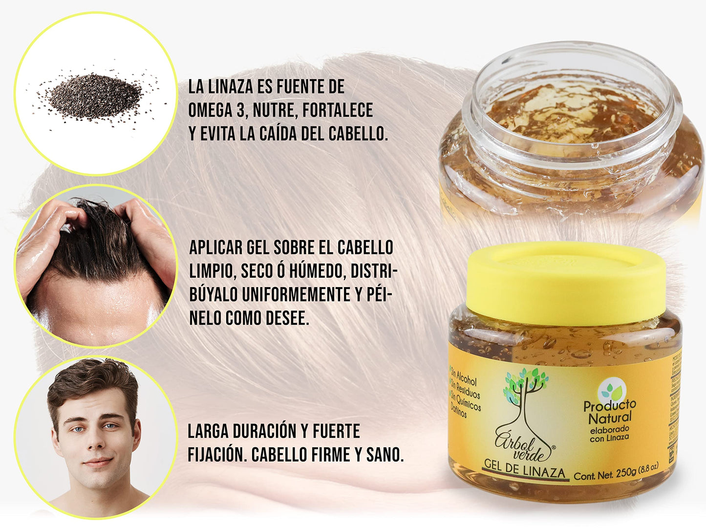 Arbol Verde Flaxseed Hair Styling Gel 8.8 oz