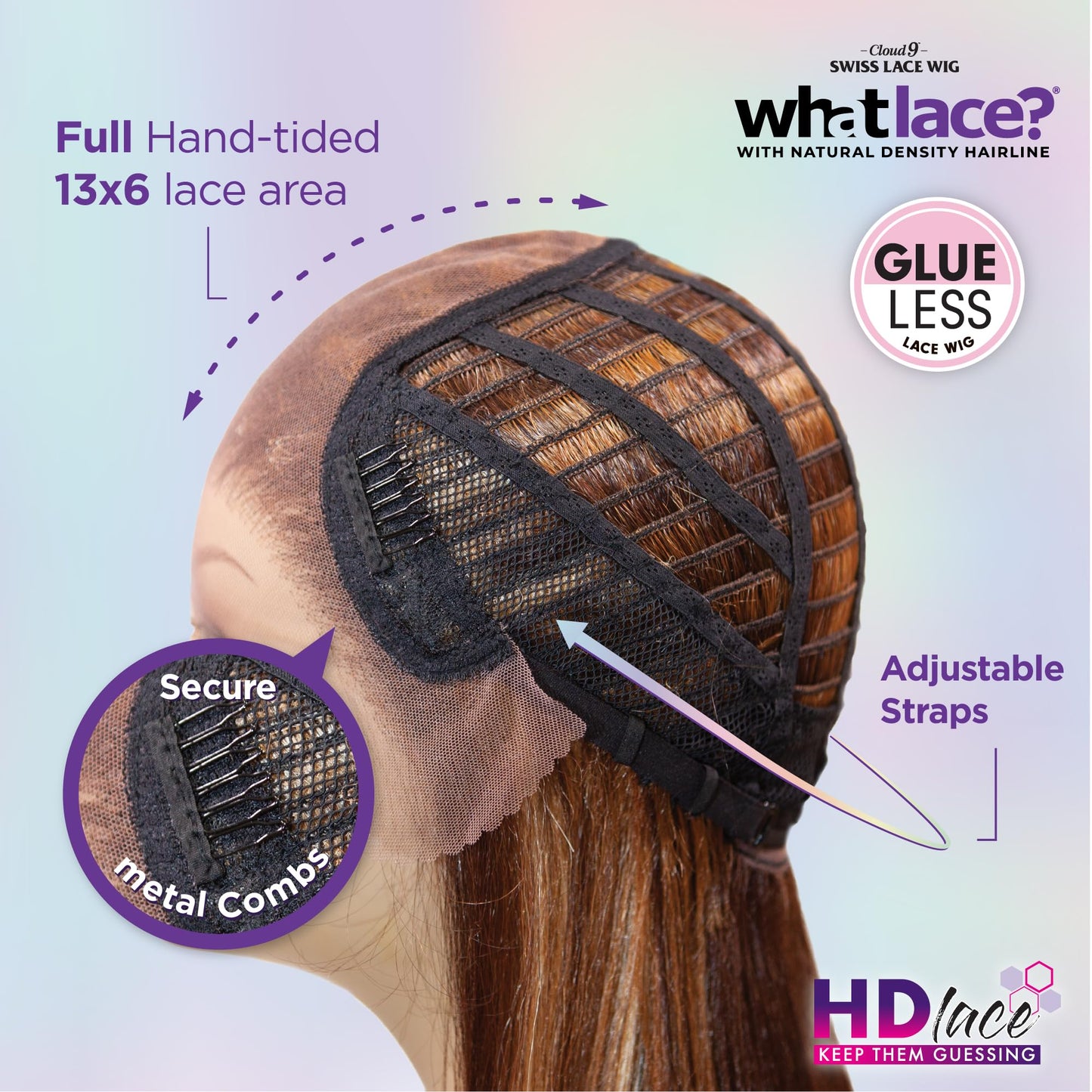 Sensationnel What Lace 13X6 Wigs - Latisha Lacefrontal Hand Tied Glueless Synthetic With Natural Density Preplucked Hairline (Jet Black 1)