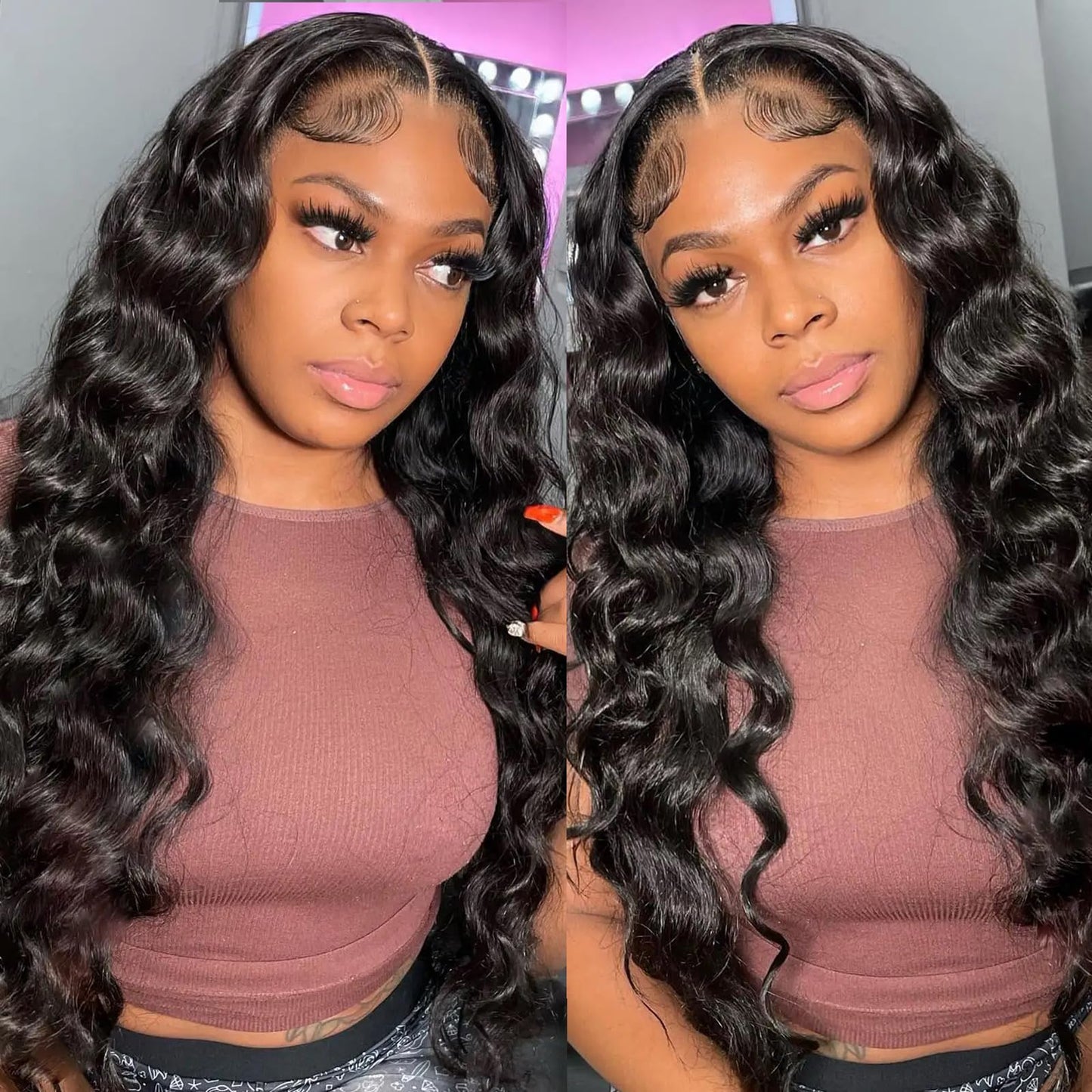 Beaushine Human Hair Bundles with Closure Loose Deep Wave Bundle Human Hair(12 14 16+12), 10A Loose Deep Wave Bundles and Closure Unprocessed Brazilian Remy Virgin Human Hair Weave Bundle with Closure