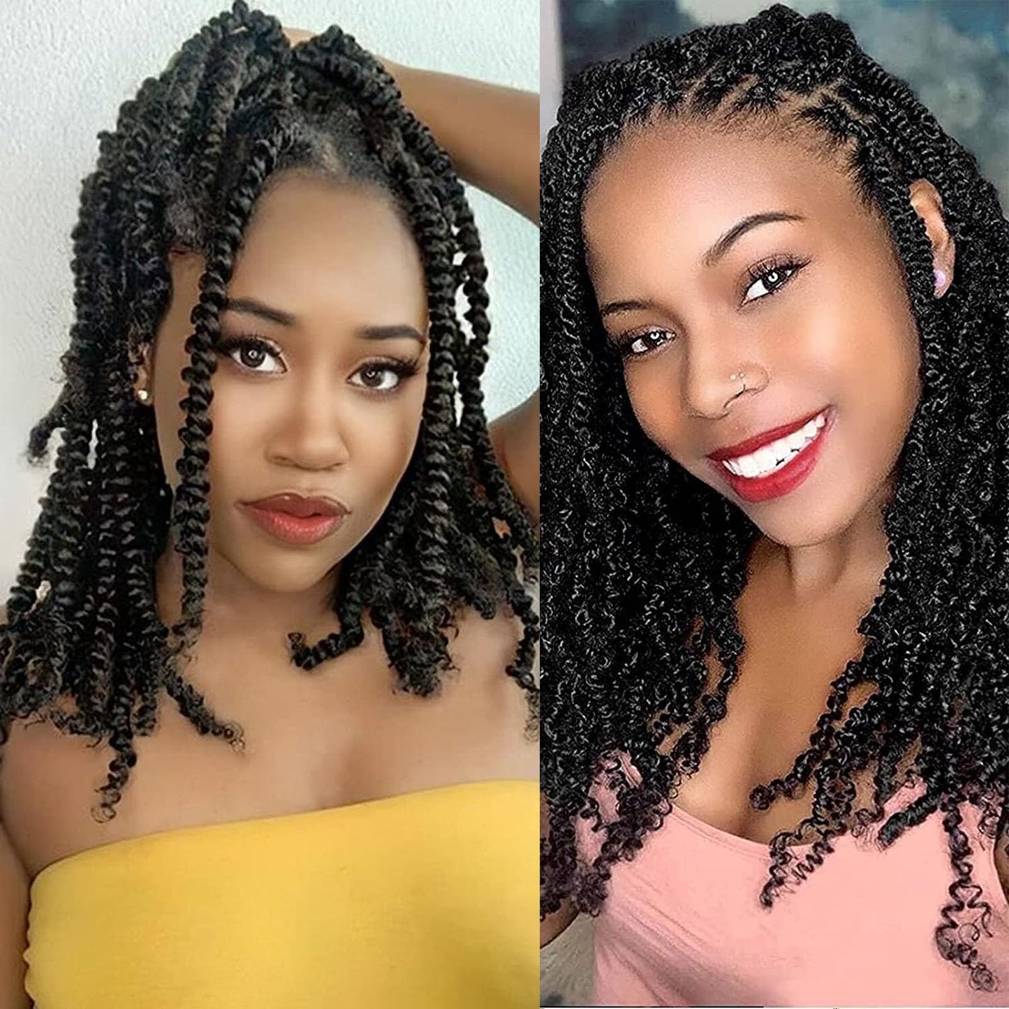 Hair Cutting compatible with Machine 1 Pack Passion Crochet Hair 18 Inch Pre Short Crochet Passion Hair Pre Looped Passion Crochet Braids Bohemian Crochet Hair 1 Pack Contains (Black, One Size)
