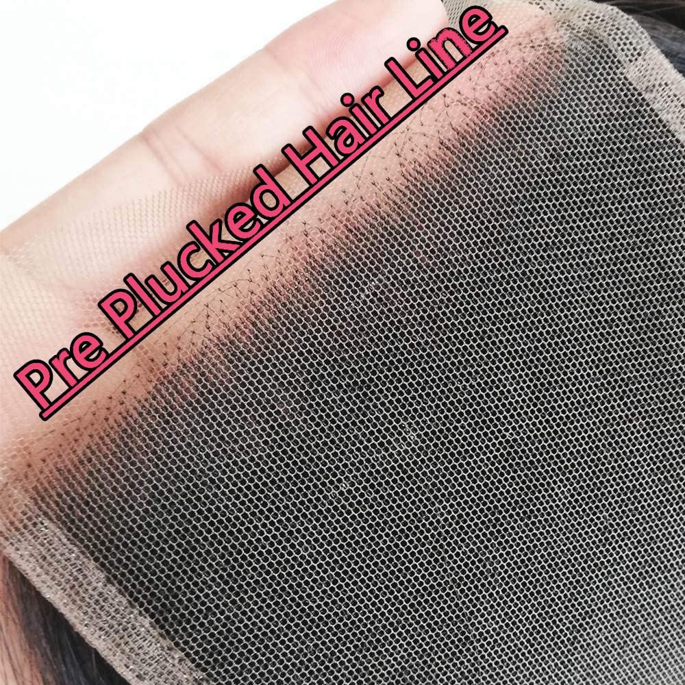 Lace Closure Straight Closure Human Hair Lace Closure Brazilian 12A Unprocessed Straight Hair 4x4 HD Lace Closure Free Part Natural Black Color(8") … …