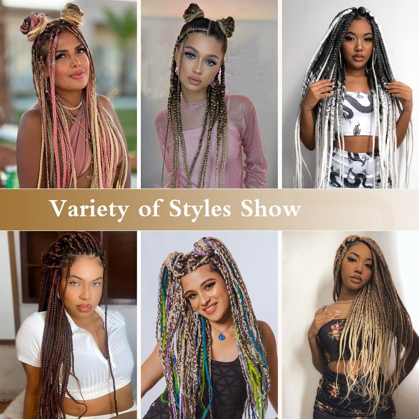Pre Stretched Braiding Hair 24 Inch 3 Packs Natural Black Braiding Hair for Professional Braiding Hair Extensions Synthetic Fiber Crochet Braids for Twist (24 Inch(Pack of 3), 1B#)