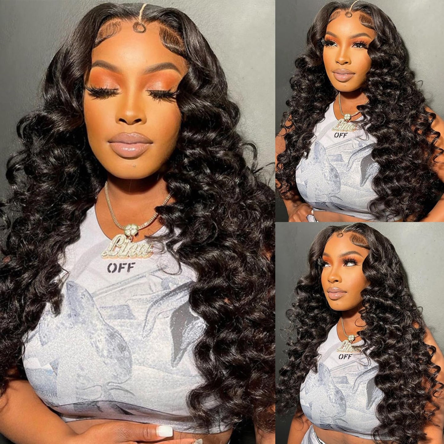 NKTU Deep Wave Lace Front Wigs Human Hair 200 Density Glueless Wigs for Women 13x4 HD Transparent Lace Front Wigs Pre Plucked with Baby Hair (22 Inch, Deep Wave Wigs)