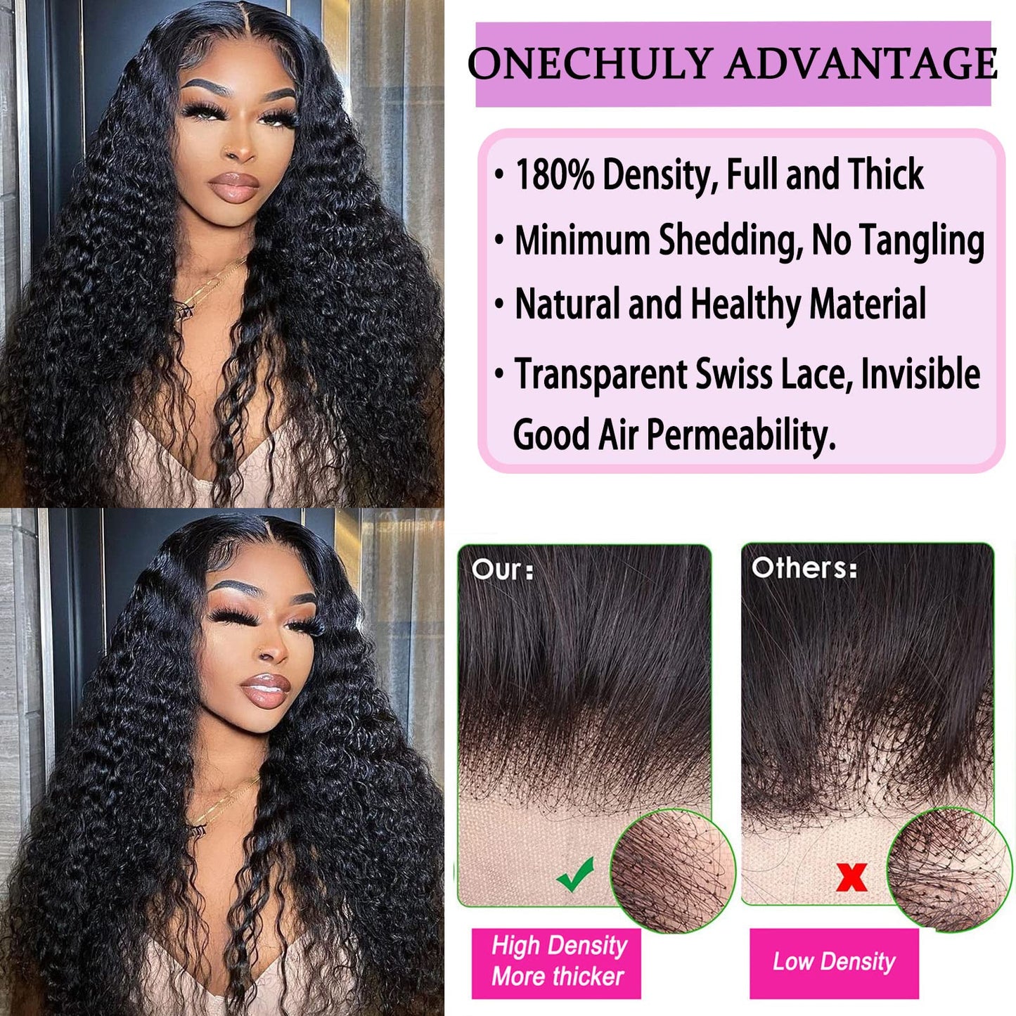 Water Wave Lace Front Wigs 180% Density Pre Plucked with Baby Hair 13x4 Transparent Water Wave Lace Front Wigs 10A Unprocessed Virgin Human Hair 22Inch Glueless Water Curly Wave Wigs Natural Color