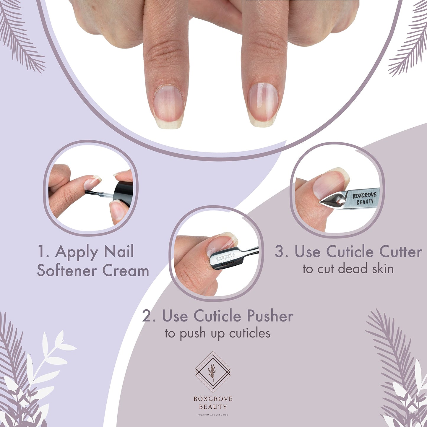 Professional Cuticle Cutter & Pusher Trimmer Manicure Tools with Double Spring– Perfect Nail Care Tool for Manicure & Pedicure Beauty at Home/Spa/Saloon (Silver)