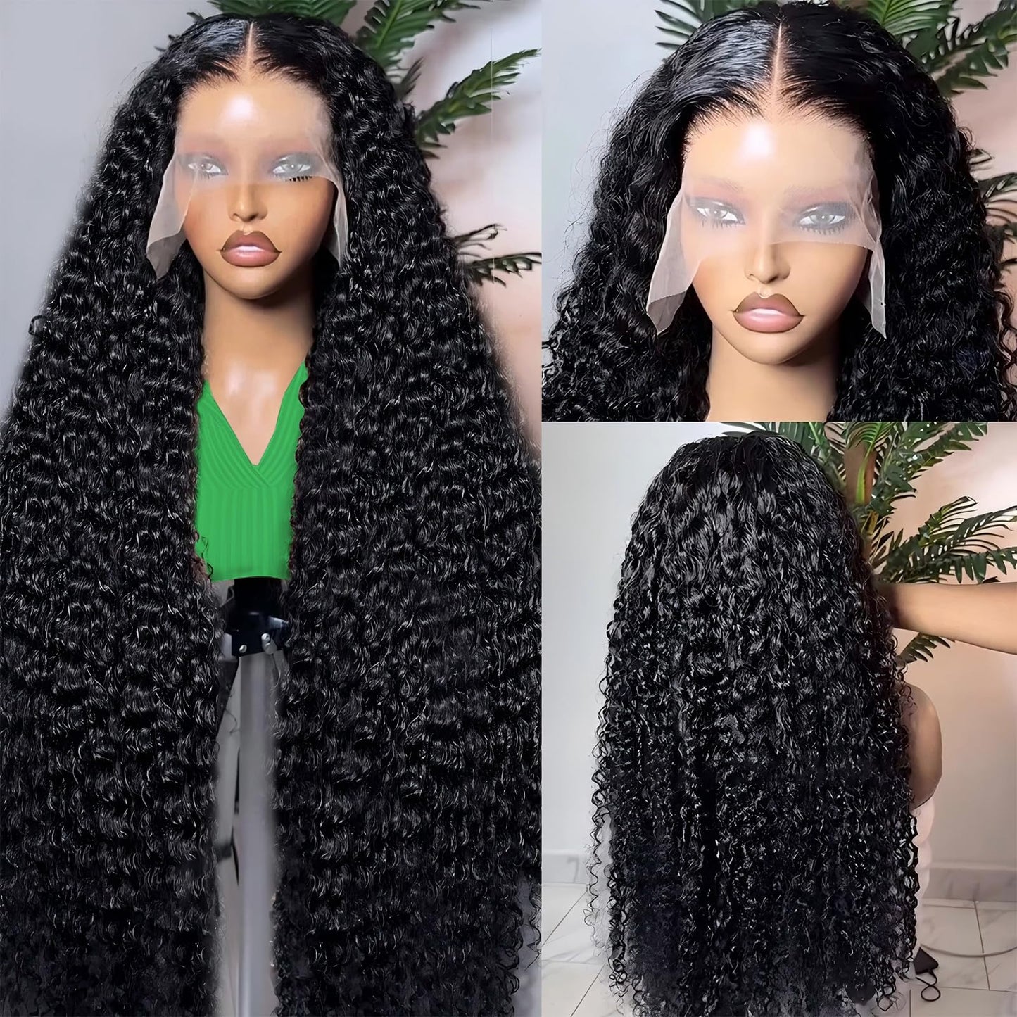 13x6 Lace Front Wigs Human Hair 200% Density Deep Wave Wig for Women 22 Inch HD Transparent Deep Wave Lace Front Wigs Human Hair Glueless Wet and Wave Human Hair Wig Pre Plucked Curly Human Hair Wig