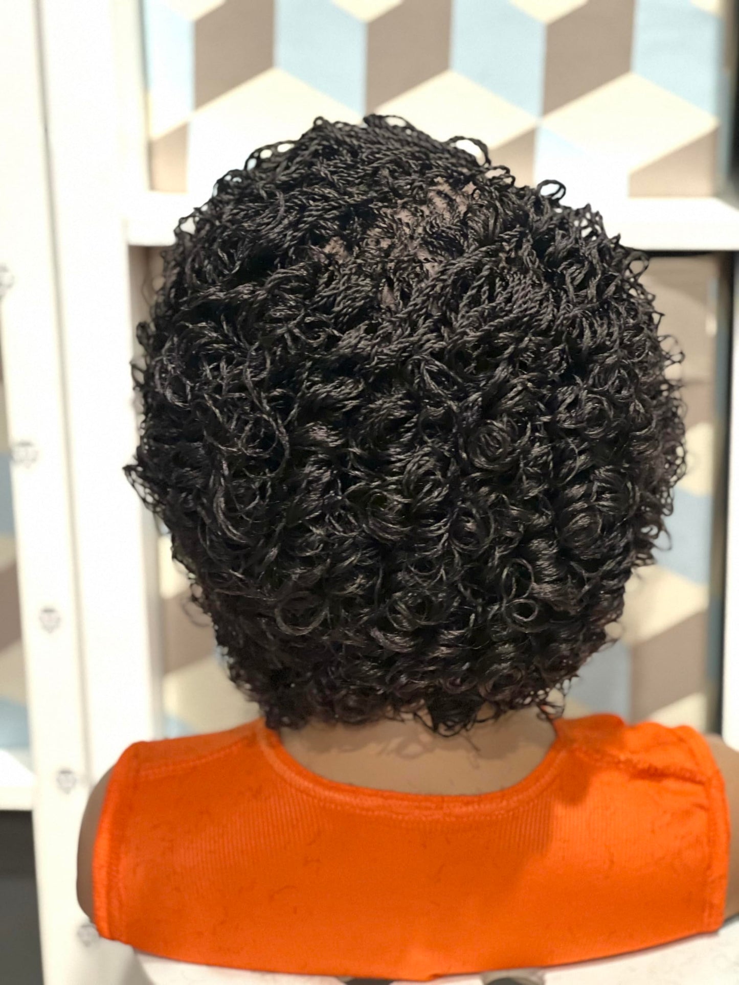 Generic Braided micro twist wig. Made on a full lace wig.wigs for black women. Just as pictured., Medium/Large