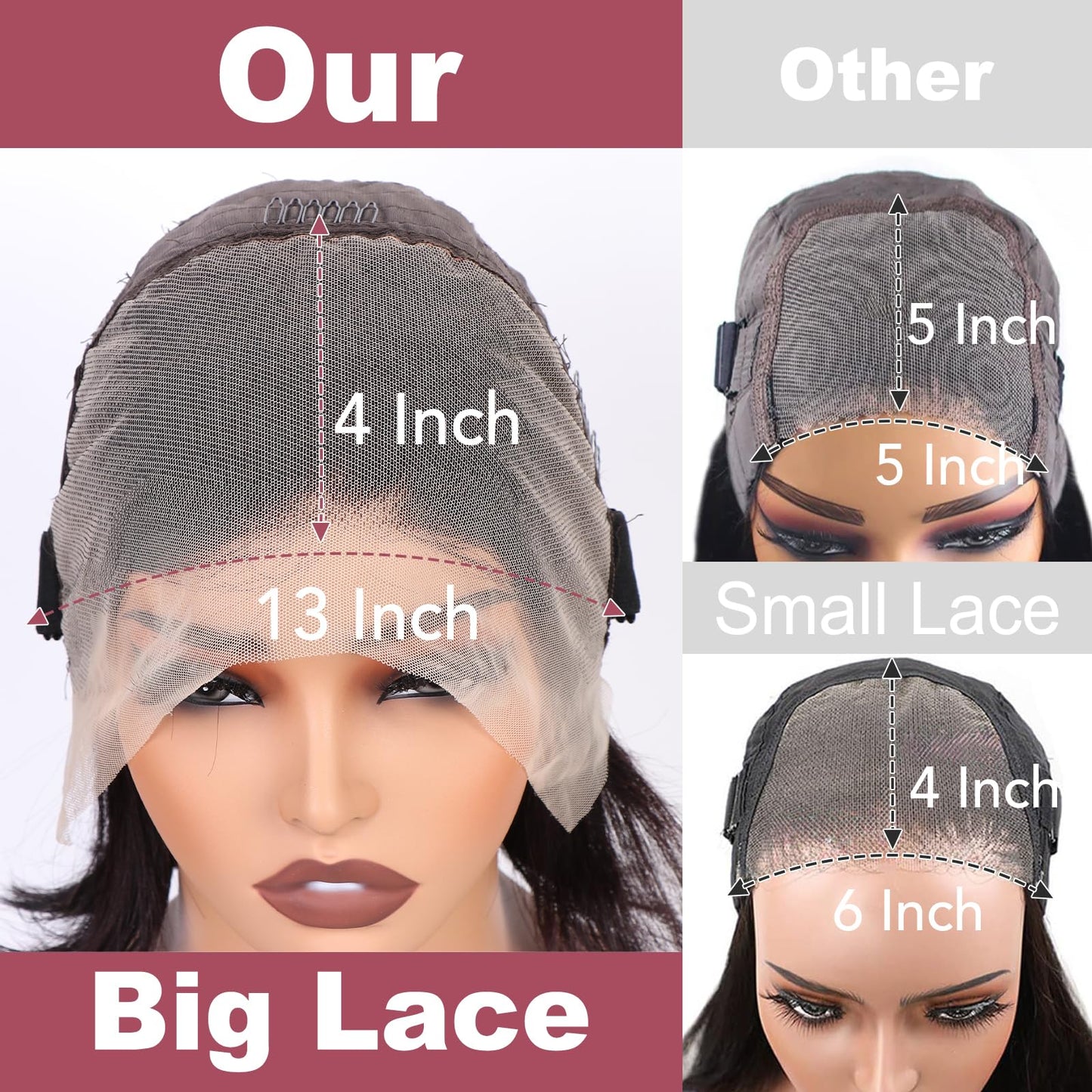 RMOARIWR 99j Burgundy Bob Wig Human Hair 180% Density 13x4 HD Transparent Lace Front Wigs Human Hair Pre Plucked Short Bob Glueless Straight Wigs Human Hair for Women 16 Inch