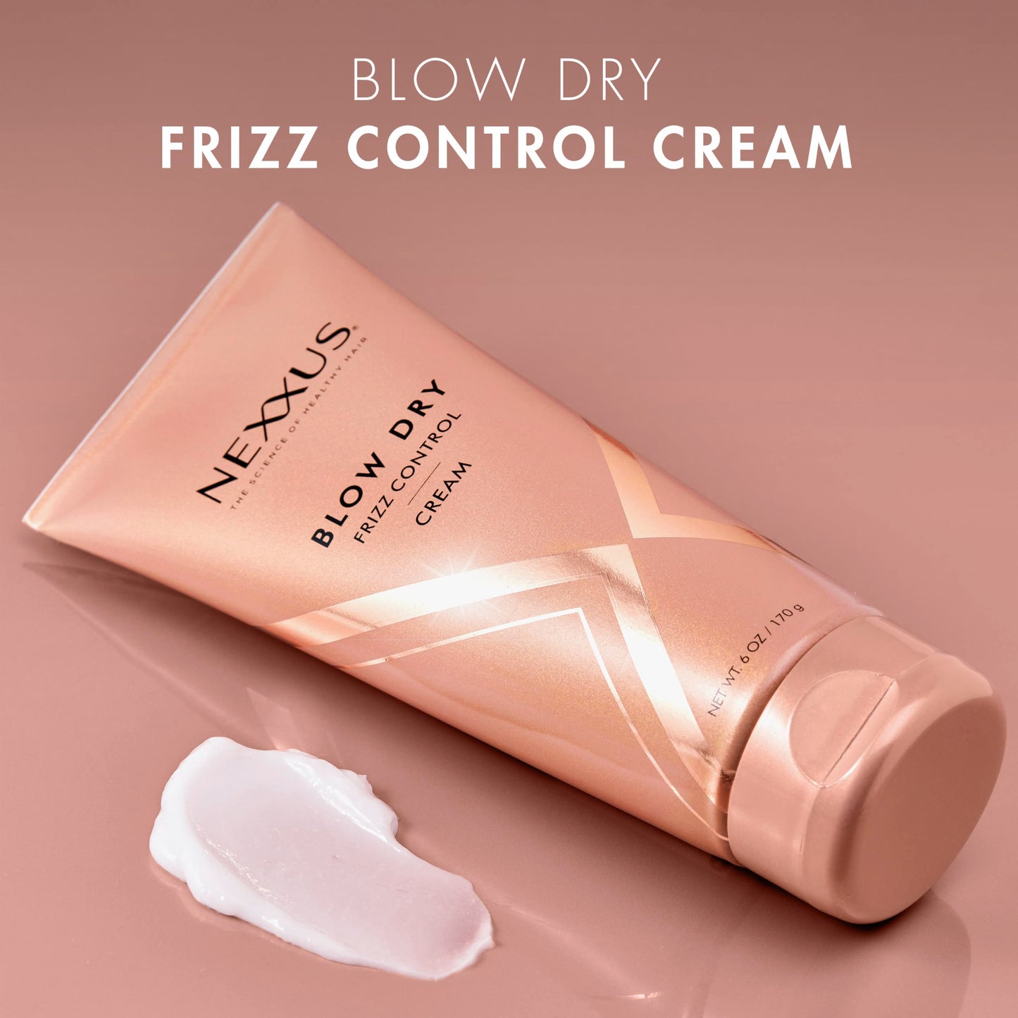Nexxus Smooth & Full Blow Dry Balm Weightless Style Frizz Control, Volume & Heat Protect Styling Cream for Smooth & Full Hair 6 oz