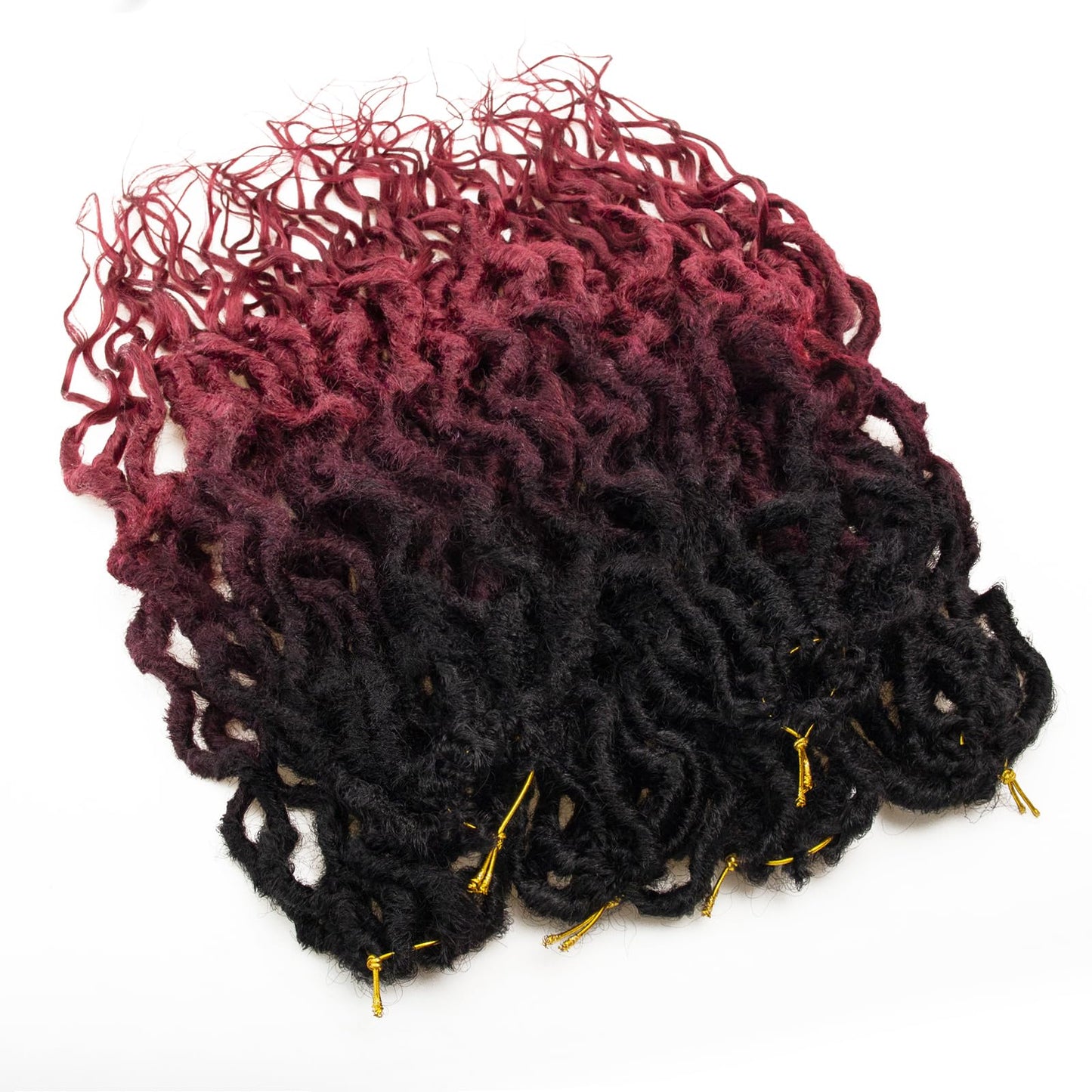 Faux Locs Crochet Hair 24Inch Crochet Locs, 6Packs Goddess Locs Soft Locs Curly Ends Faux Locs Synthetic Locs Crochet Hair Crochet Braids for Black Women Human Hair(1B/99J/530, 24'')