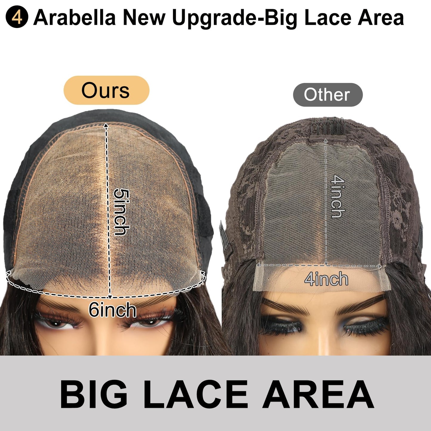 Arabella 5x6 Wear and Go Glueless Wigs 210% Density Lace Front Wigs Human Hair Pre Cut Glueless Wigs Human Hair 12A Loose Curly Wig 100% Pre Bleached New Body Wave(24inch, 5X6 New Body Wave Wig)
