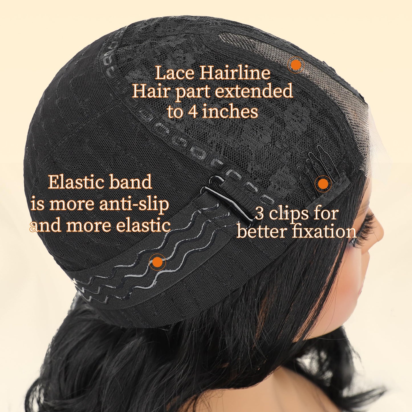 AISI HAIR Dark blue Wigs for Women, Long Wavy Lace Hairline Middle Part Synthetic Heat Resistant Wig for Daily Party-26 Inch