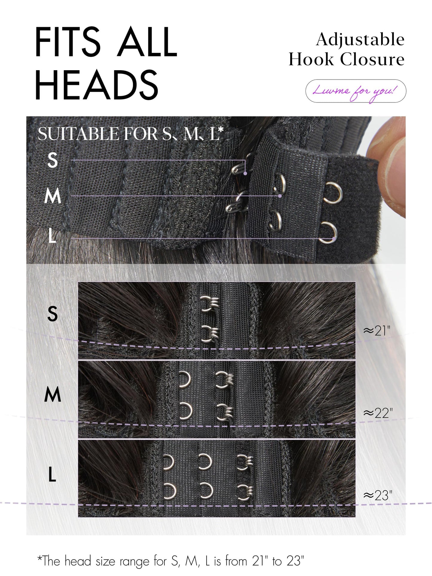 LUVME HAIR 100% Human Hair Wigs Loose Wave Glueless Lace Front 14 Inches, Pre Cut Plucked Hd Lace Short Wig Ready To Go Natural Color Straight Bleached Knots Side Part Black Wigs