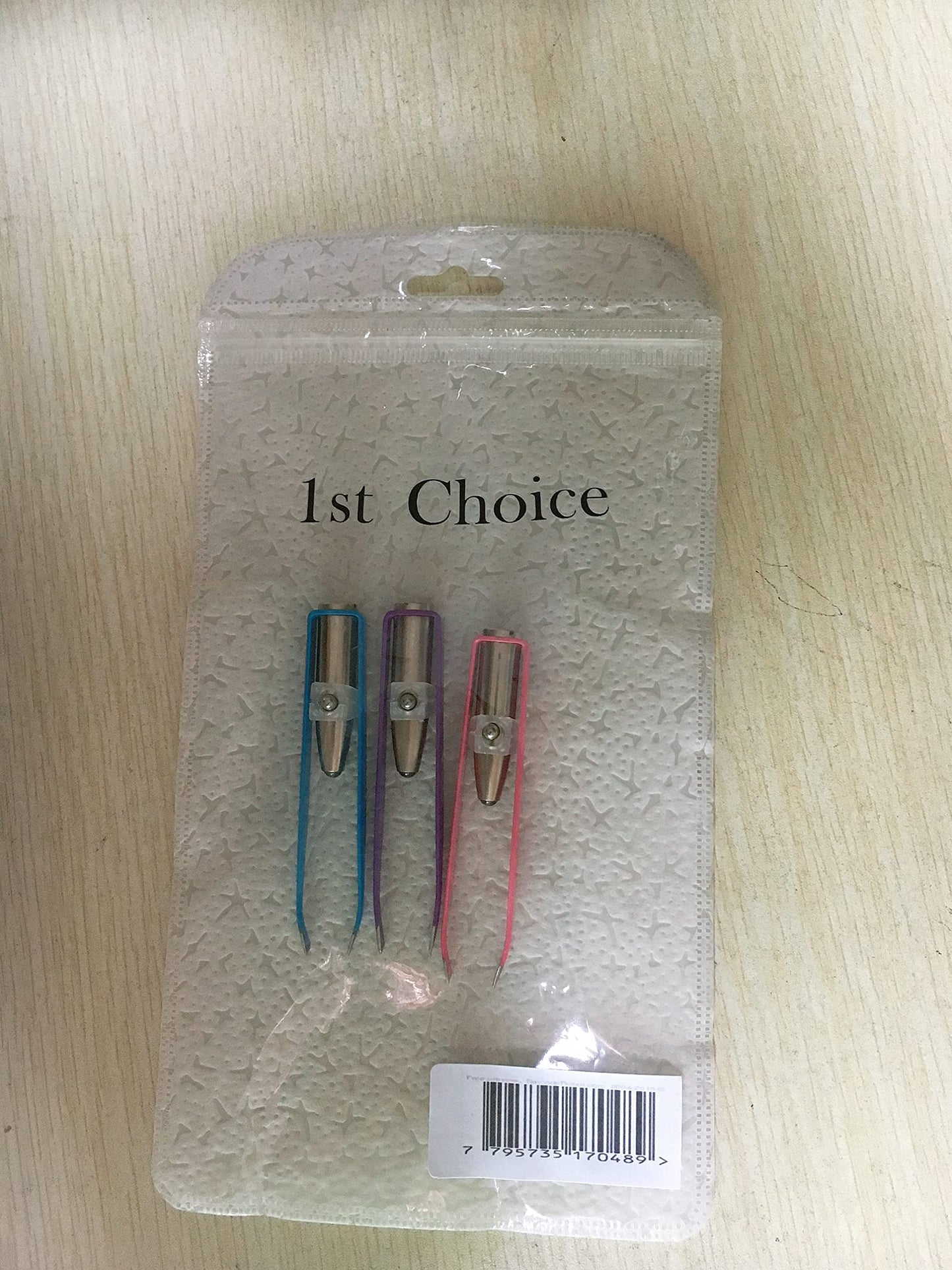 1st Choice 3 Stainless Steel Make Up LED Light Eyelash Eyebrow Hair Removal Lighted Tweezer