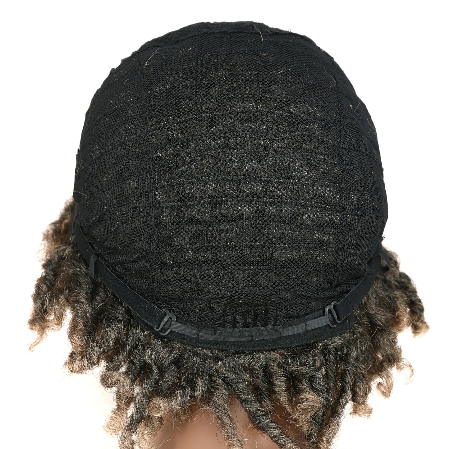 hairyhme Ombre Blonde Short Dreadlock Wigs, Short Afro Braided Wigs for Black Women, Twist Braided Wig Faux Locs Braid Glueless Wigs for Women