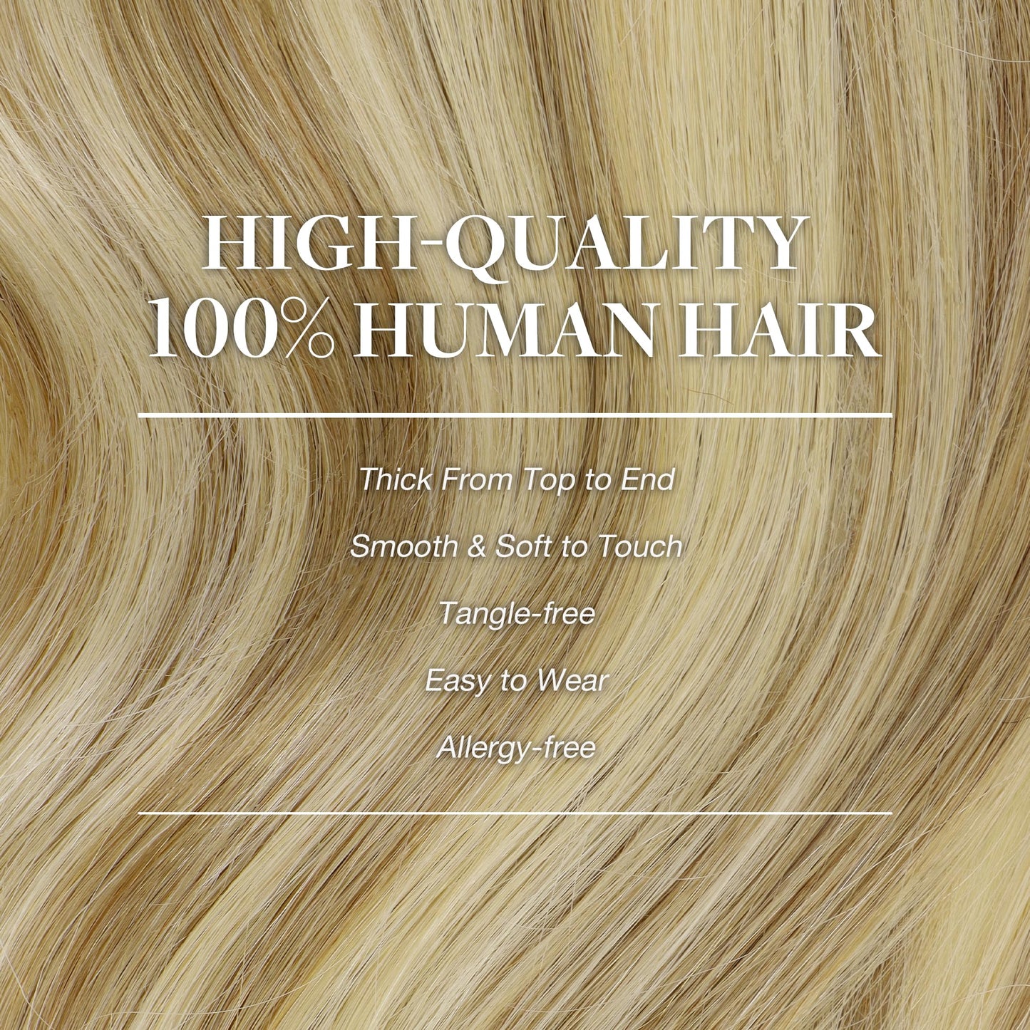 GOO GOO Clip in Hair Extensions Real Human Hair, Remy Human Hair Extensions Clip ins for Women, Natural Human Hair, 14inch 120g 7Pcs, 16/22 Light Blonde Highlighted Golden Blonde