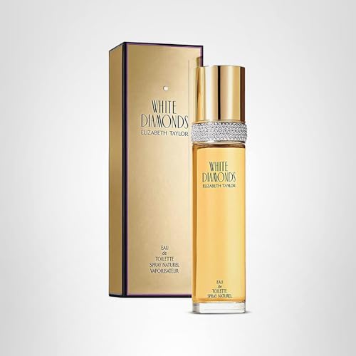 Elizabeth Taylor White Diamonds Women's Perfume, Long-Lasting Floral Fragrance for Her, Eau de Toilette EDT Spray, 3.3 fl oz