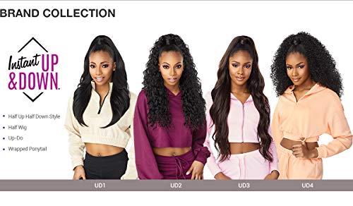 Sensationnel Synthetic Instant Up & Down Pony Wrap Half Wig - UD 4 (1B Off Black)