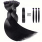 16A Straight Bundles Human Hair 100% Unprocessed Brazilian Virgin Remy Hair Straight 4 Bundles Human Hair Remy Hair Extensions Double Weft Natural Black