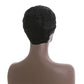 Short Pixie Cut Wigs for Black Women Short Natural Black Curly Wig With Bangs Synthetic Hair Pixie Wig for Women Pixie Cut Wigs Layered Hair Wig (Natural Black)