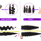 Biliisyff Ombre Brown and Blonde Deep Curly Weave Bundles Human Hair P4/27 Brown Honey Blonde Kinky Curly Bundles Double Weft Wet and Wavy Bundles Silky and Soft for Black Women 20 22 24 Inch