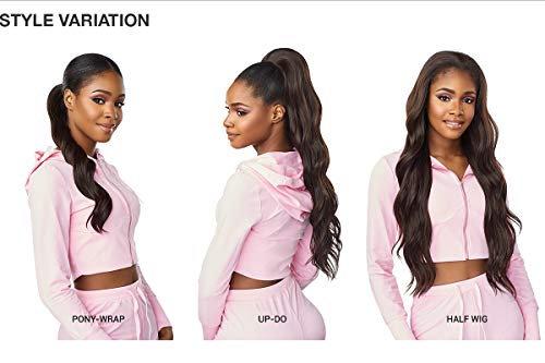 Sensationnel Synthetic Instant Up & Down Pony Wrap Half Wig - UD 4 (1B Off Black)
