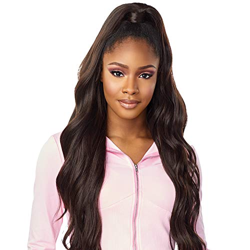 Sensationnel Synthetic Instant Up & Down Pony Wrap Half Wig - UD 4 (1B Off Black)