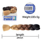 SHUOHAN 6 Packs Ombre Jumbo Braiding Hair Extensions 24 Inch High Temperature Synthetic Fiber Hair Extensions for Box Braids Braiding Hair (Black to Brown to Beige)