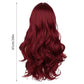 Wine Wig Long Curly Hd Lace Front Wigs Human Hair,Deep Wave Wig for White Women Hd Lace Closure Wigs Cosplay Wig