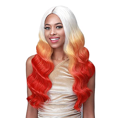 BOBBI BOSS HD Lace Front Wig 6 inch Deep Lace Part MediFresh MLF631 Tonia, Safe Heat Styling (TD21B/Blue)