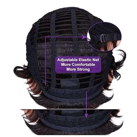 WOCWIG Synthetic Black Pixie Cut Wig For Women Short Hairstyles Wigs For Black Women