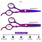 Professional Hair Cutting Scissors Sets Stainless Steel Barber Hairdressing Scissors Multifunctional Salon Thinning Scissors Straight Shears Tools Gifts for Mom Dad Friends (Purple)