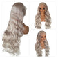 Munx Grey Lace Front Wigs Human Hair, Body Wave 13x6 Lace Front Wigs Human Hair, Pre-Bleached Invisible Knots Glueless Frontal Wig for Women 180% Density Natural Hairline with Baby Hair 26inch