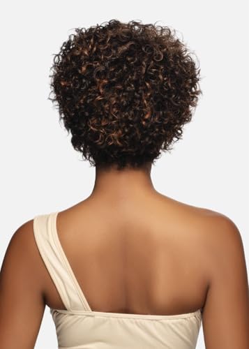 Vivica A. Fox Hair Collection BELINDA, Pure Comfort Cap, Natural Brazilian Remi Human Hair Wig (1 Jet Black)